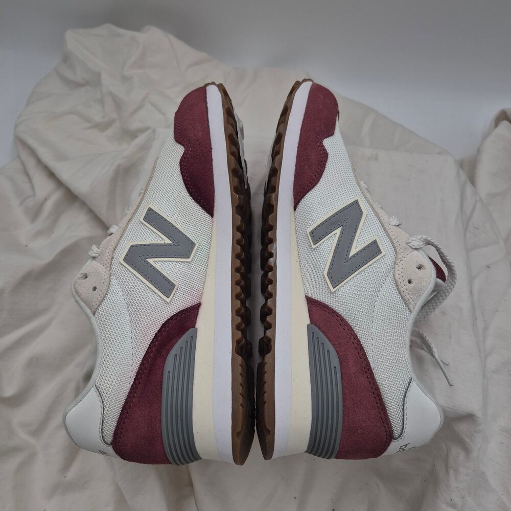 New Balance 515 Classics sneakers white burgundy suede Women' size 8.5
